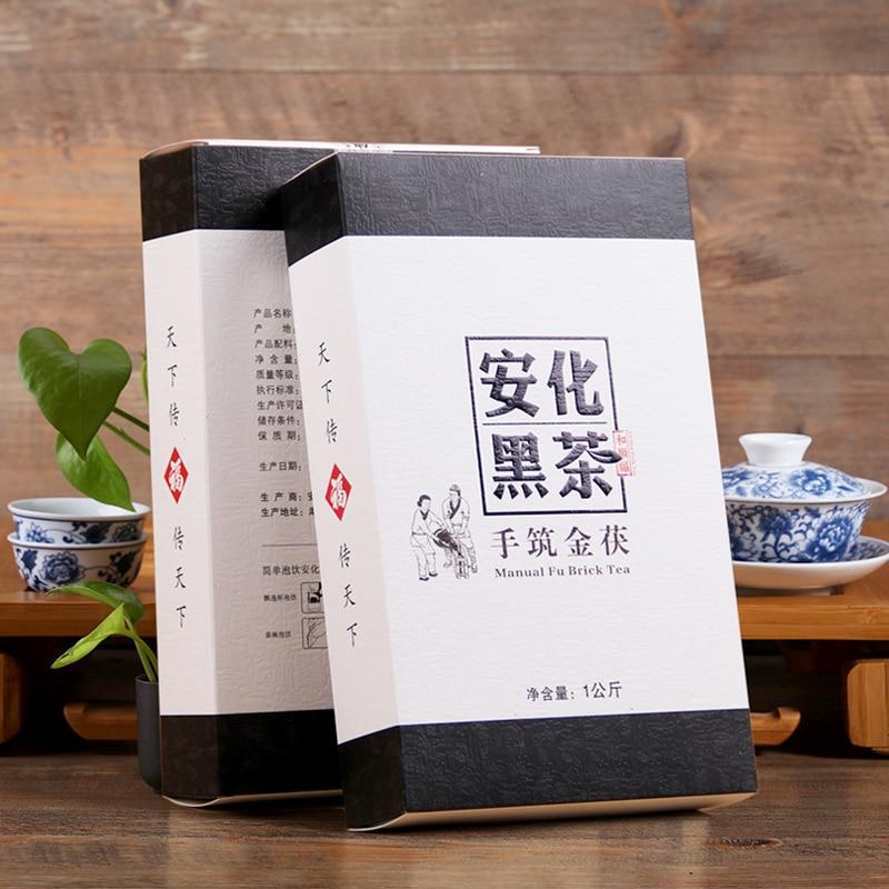 HelloYoungTea 2017 Handmade Golden Flower Dark Tea Fu Brick Pressed Tea, 1000g