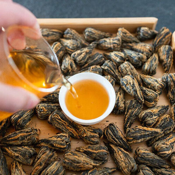 HelloYoungTea 250g Fengqing Dian Hong Pagoda Tea Yunnan Ancient Golden Silk Pagoda Black Tea