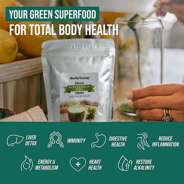 HelloYoung High Quality Barley Grass Extract Barley Grass Juice Powder Barley Grass Powder