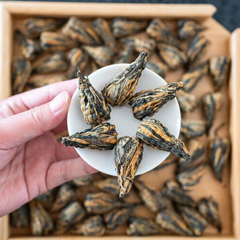 HelloYoungTea 250g Fengqing Dian Hong Pagoda Tea Yunnan Ancient Golden Silk Pagoda Black Tea