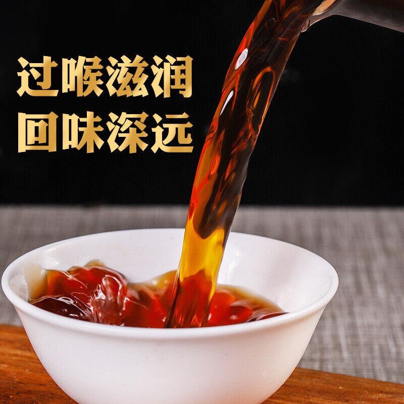 HelloYoungTea 100g Ripe Puerh Square Tea Brick Yunnan Brown Mountain Ancient Tree Tea Brick