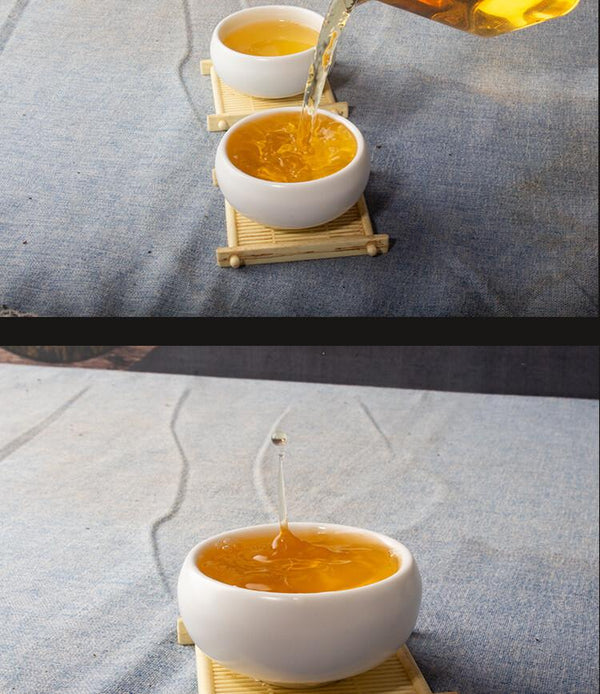 HelloYoungTea Pu-erh Tea Cake Raw Sheng Cha Yunnan 100-Year-Old Tree Golden Leaf 357g