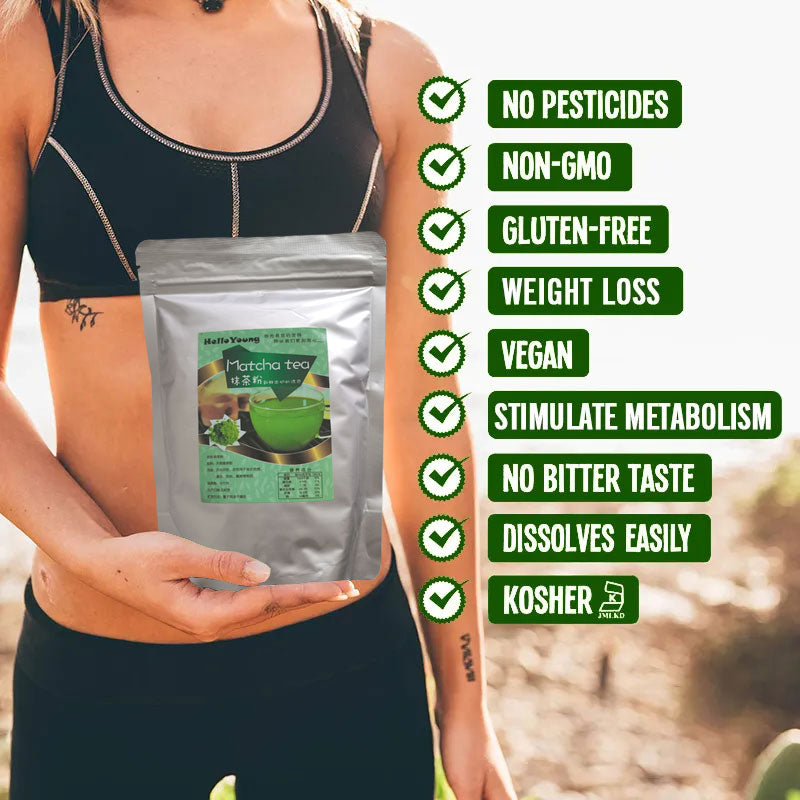 HelloYoung 100% Organic matcha green tea powder Matcha Japanese Green Tea Powder Vegan Gluten-Free