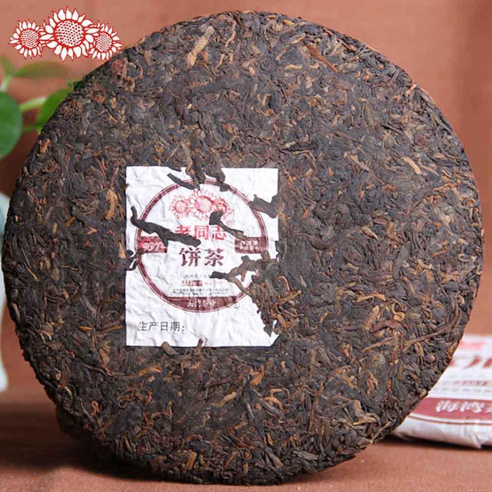 HelloYoungTea Shu Puer 2018yr HaiWan 9978 Batch 181 LaoTongZhi Old Comrade Ripe Puer Tea Cake