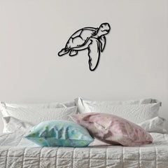 CIFbuy™ Premium 1pc One-of-a-Kind Iron Ocean-Inspired Sea Turtle Wall Art - Intricate Geometric Cut-Out Design, Perfect for Bedroom Adornment & Exceptional Christmas Gift - High-Quality Artistic Wall Sculptures.