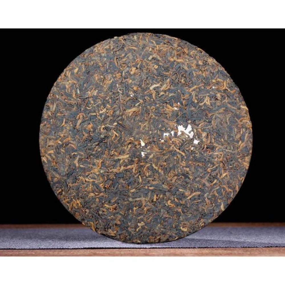 Yunnan Menghai Brown Mountain Ancient Tree Ripe Puer Seven Seeds Tea Cake 357g 云南勐海布朗山古树熟普洱七子饼茶 357克