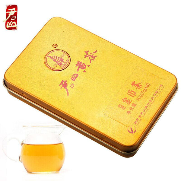 HelloYoungTea Hunan Junshan Huang Cha Jun Shan China Yellow Tea Mini Gold Coin Cake 30g Box