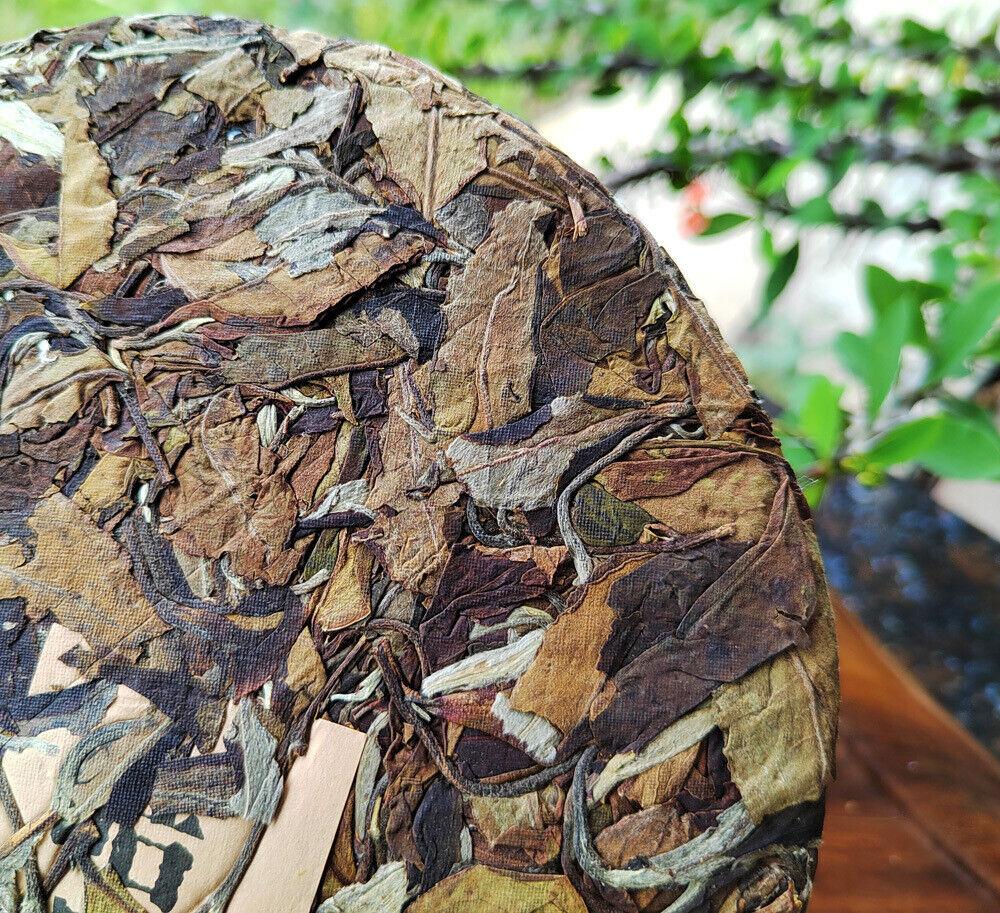 HelloYoungTea 300g White Tea Yunnan Pu'er Tea Moonlight White Pu'er Old Tree White Tea Cake