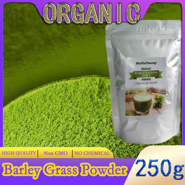 HelloYoung Organic Barley Grass Powder original 250g barley grass official store Low Carb Diabetic Friendly e for weight loss body detoxification