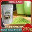 HelloYoung Barley Grass Powder 100% Pure & Organic Organic Barley Grass Powder Pure Organic Barley for Women and Men 250g  Rich in Fibers, Vitamins, Minerals, Raw Organic Perfect Food Green Superfood