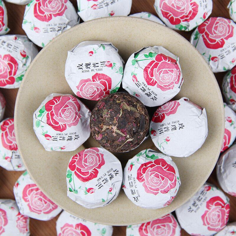 HelloYoungTea Yunnan Puer Tuo Red Rose Flower Flavor Mini Ripe Tuocha Pu'er Pu Erh Tea 500g