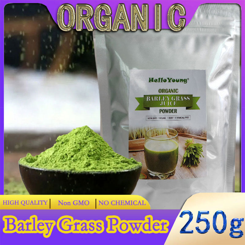 HelloYoung Barley grass official store Organic Barley Grass Powder original 250g Antioxidants and Protein, Support Immune System and Digestion Main image