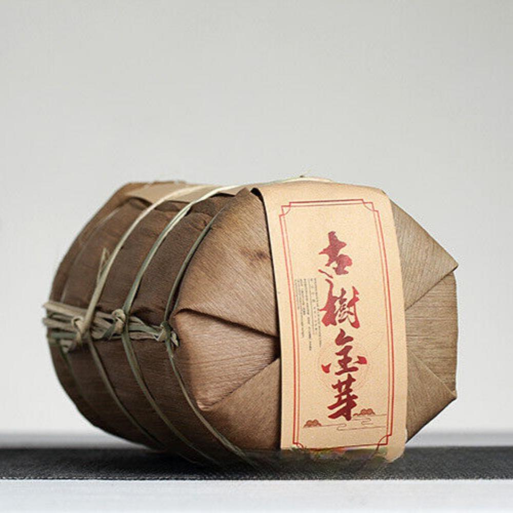 HelloYoungTea 100g Yunnan Pu'er Tea Ancient Tree Golden Bud Small Cake Pu'er Tea Ripe Tea