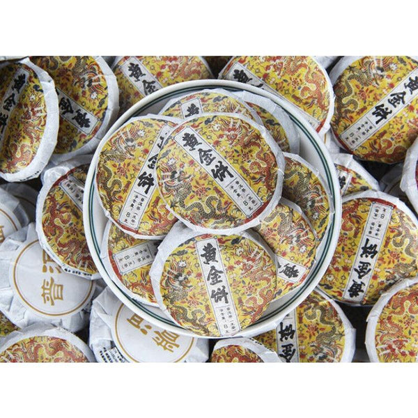 Spring Tea Ancient Tree Gold Cake Gold A Pu'er Tea Raw Tea Mini Small Cake Tea