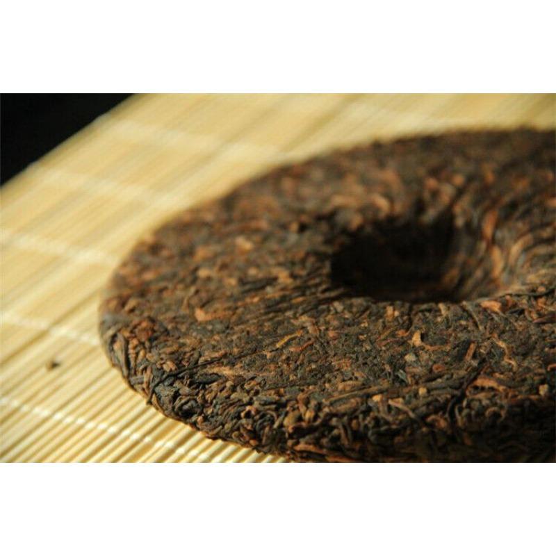 HelloYoungTea 200g Cang Pu Golden Bud Puerh Tea Ripe Cake Tea Menghai Chen Xiang Pu'er Cake
