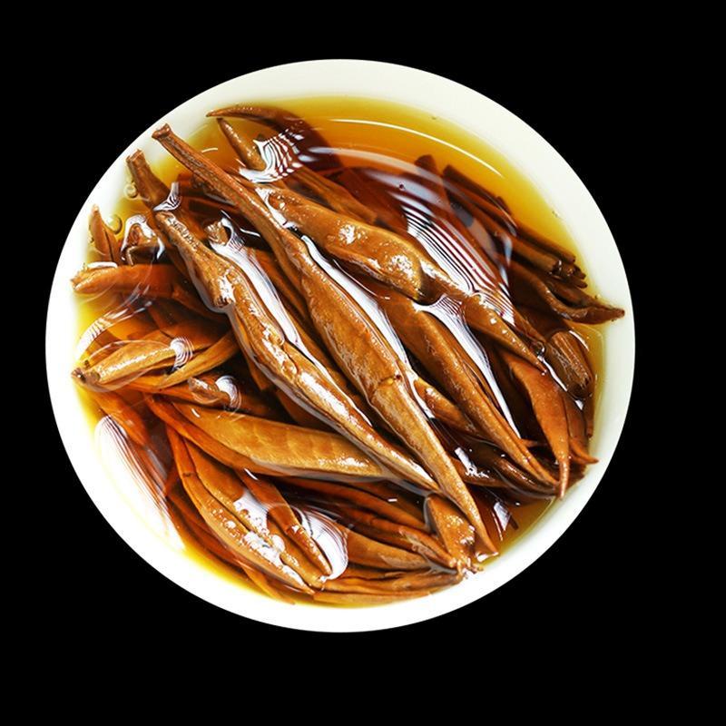 HelloYoungTea 250g Yunnan Black Tea Big Gold Needle Yunnan Fengqing Black Tea Big Gold Bud