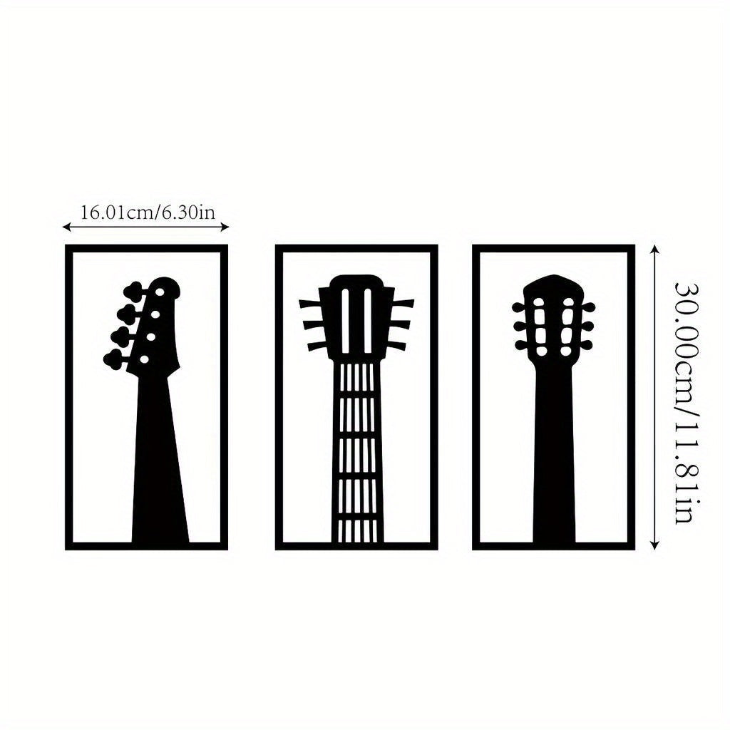 CIFbuy™ 3pc/set Unique Metal Wall Art Set - Decorative Musical Instrument Design, Ideal for Enhancing Space Decor, Wall Sculpture Feature, Iron Wall Sculptures.