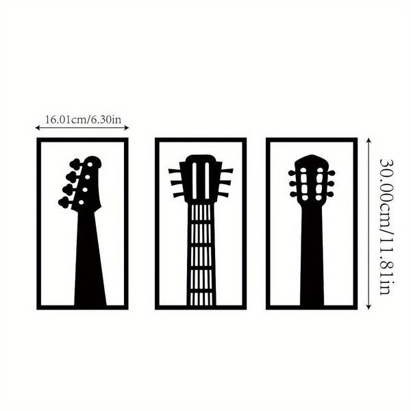 CIFbuy™ 3pc/set Unique Metal Wall Art Set - Decorative Musical Instrument Design, Ideal for Enhancing Space Decor, Wall Sculpture Feature, Iron Wall Sculptures.