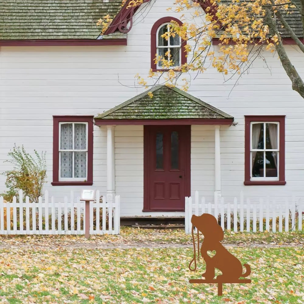 CIFbuy™ 1pc Small Dog Metal Iron Garden Stake Art - Small Dog-Shaped Iron Stake Transforming Outdoor Space, Perfect for Pet Commemoration, Gorgeous Addition to Yard Art, Wall Sculptures, Sturdy Iron Craft, Collectible Figurines.