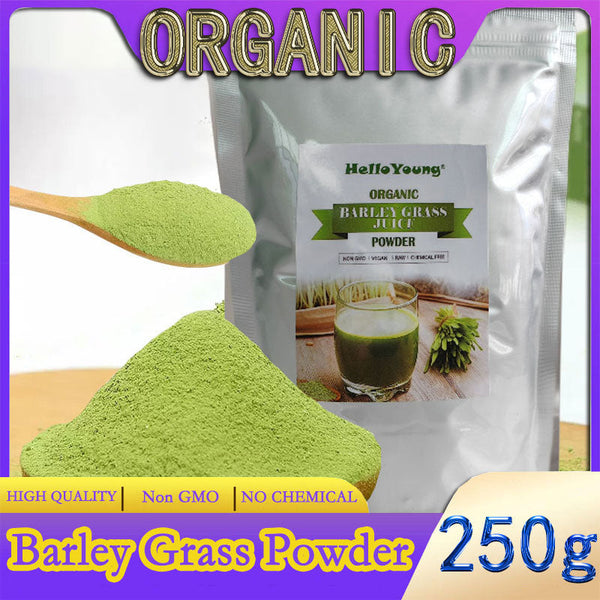 HelloYoung Barley grass official store Organic Barley Grass Powder original 250g  Raw Organic Perfect Food Green Superfood