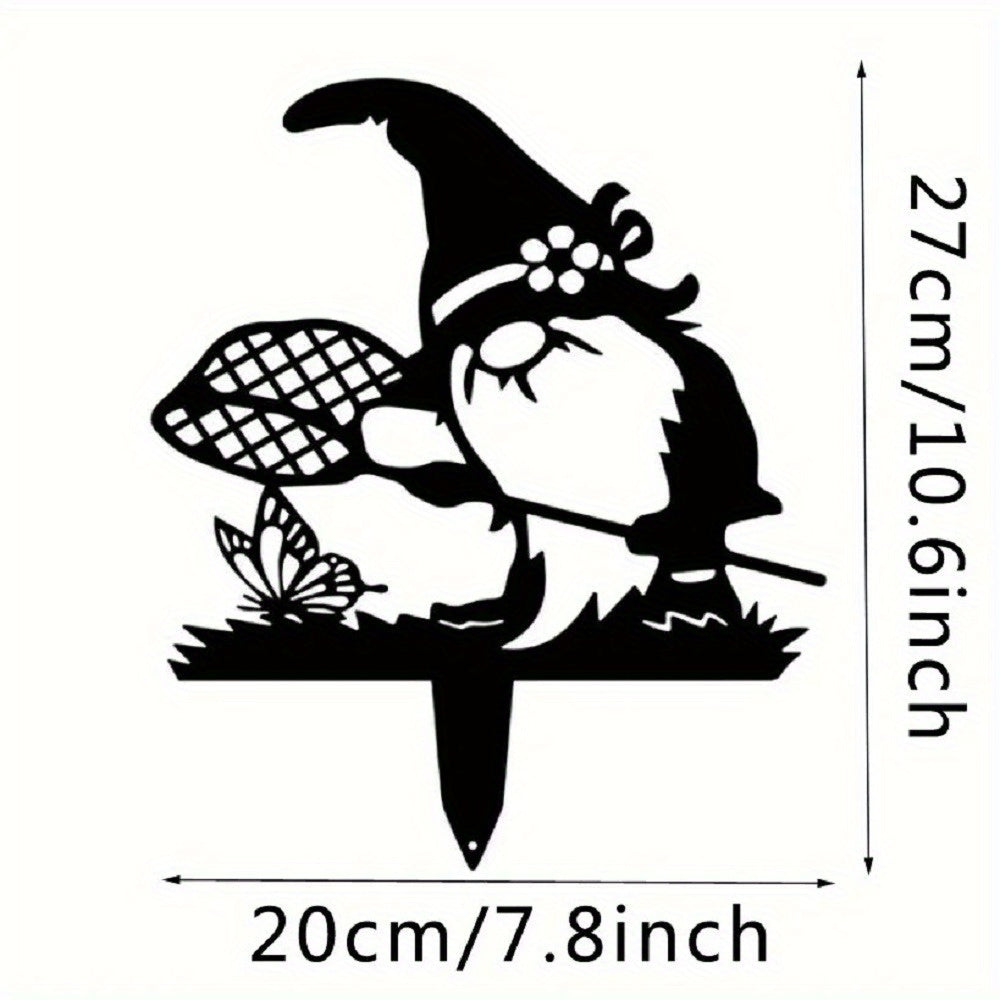 CIFbuy™ 1pc High-quality Metal Iron Santa Insert Yard Gnome - Premium Large Outdoor Gnome Silhouette, Ideal Lawn Stakes to Complete Stylish Metal Yard Decor, Superior Decor Piece, Wall Sculptures, Collectible Figurines.