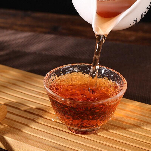 HelloYoungTea 208g Anhua Black Tea Authentic Hunan Tea Hand-built Aged Tian Fu Brick Tea