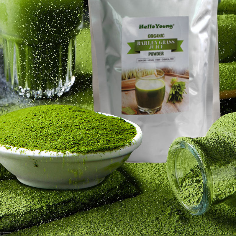 HelloYoung HelloYoung Barley Grass Powder 100% Pure & Organic, Pure Organic Barley, Organic Barley Grass Juice Powder, All Natural Ingredients for Men and Women Main image