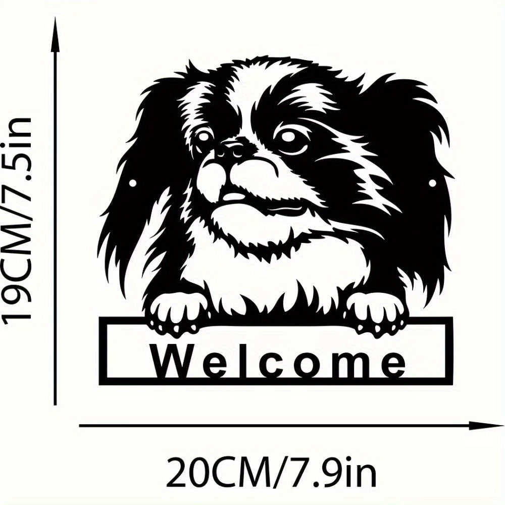 CIFbuy™ Trendy Handcrafted Rustic Welcome Dog Metal Wall Art - Charming Canine Decor Elevates Home, Office, Garden & Patio, Perfect for Dog Lovers, Creates Welcoming Rustic Vibe, Wall Sculptures.