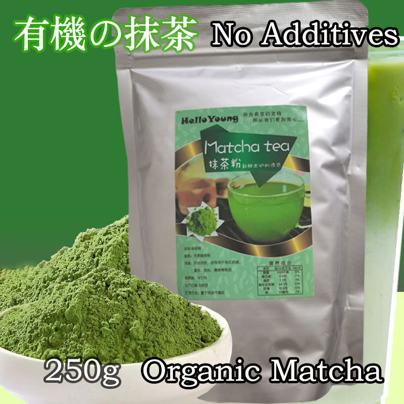 HelloYoung Matcha Powder Green Tea Powder 250g Great Coffee Alternative for Energy and Stamina Focus weight loss products