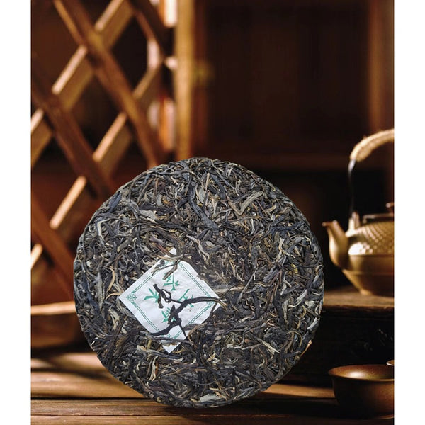 HelloYoung ManSong Royal Tribute Tea Ancient Pu'er Raw Tea Kunming Dry Storage 357g/12.59oz