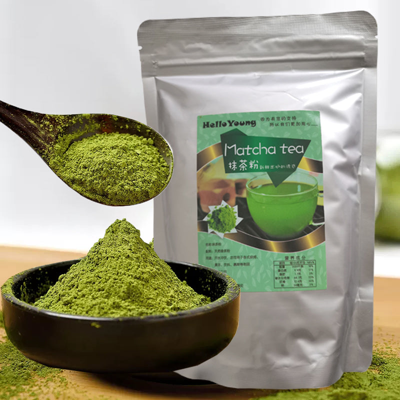 HelloYoung green tea powder Ceremonial Grade Matcha Powder (250g) - Authentic Japanese Matcha Green Tea Powder - Matcha Green Tea Powder Harvested in Japan - Matcha Tea Powder Latte - Zero Sugar, Vegan & 0 Calories