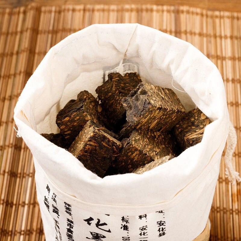 HelloYoungTea 2015 Anhua Dark Tea Qian Liang Cha, Portable with Floral Aroma, 500g 2015年安化黑茶千两茶，便携装，花香型，500克