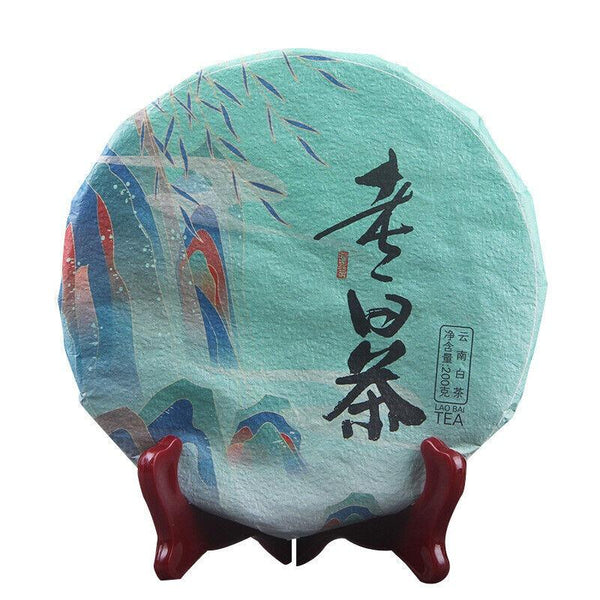 HelloYoungTea 200g Ancient Tree Tea Old White Tea Yunnan Yiwu Flower and Fruit Tea Cake