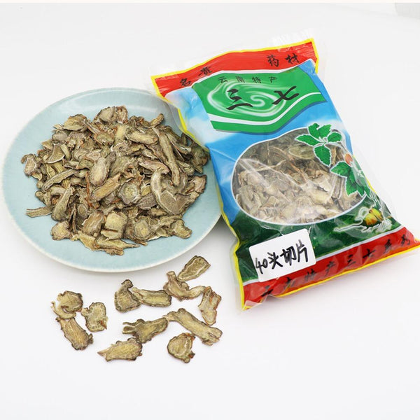 HelloYoungTea Yunnan Sanqi Notoginseng Slices Herbal Tea Dried Panax Root