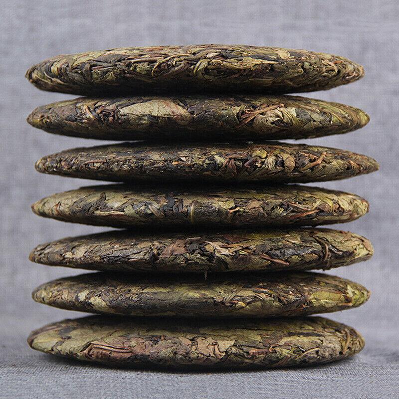HelloYoungTea Old Tree Puerh Cha Tea Seven Seed Cake Tea Leaves 357g Lincang Iceland Gold Leaf