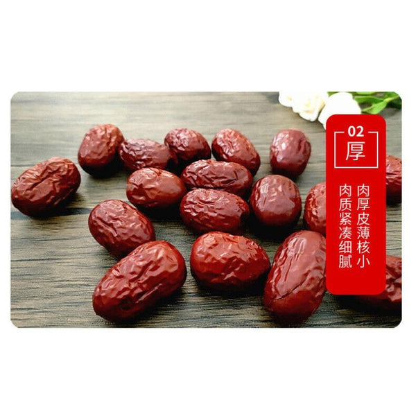 HelloYoungTea Good Dried Fruit Red Dates Organic Spring Jujube Chinese Herbal Green Food17.6oz