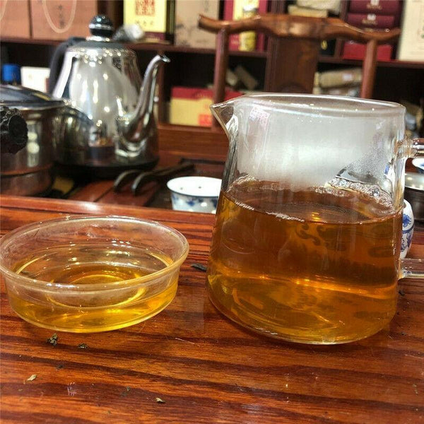 HelloYoungTea Organic Baishaxi Dark Tea Fu Zhuan Brick Tea China Anhua Black Tea Fu Cha 300g