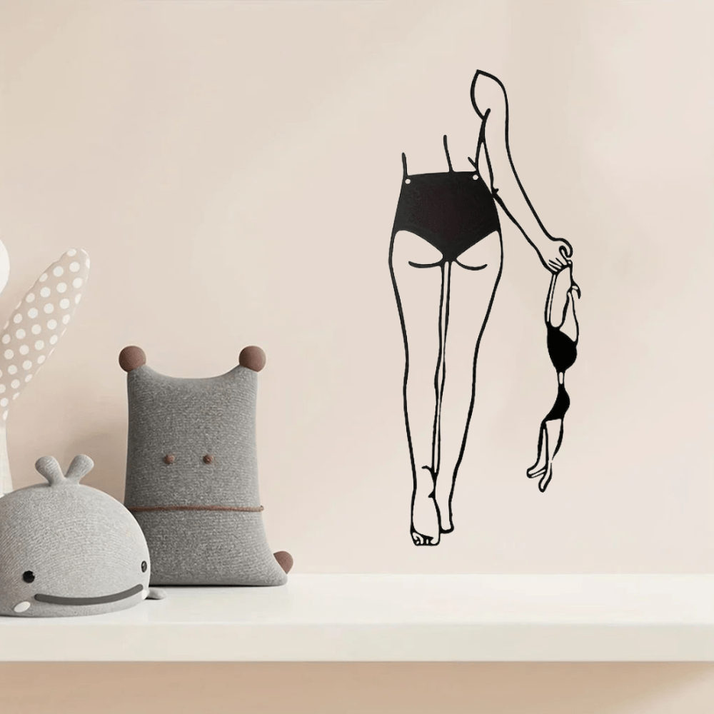 CIFbuy™ Premium Modern Minimalist Nude Woman Metal Wall Decor - Elegant Nude Figure for Bathrooms, Vintage Aesthetic & Stylish Wall Enhancement - Decorative Sign Main image