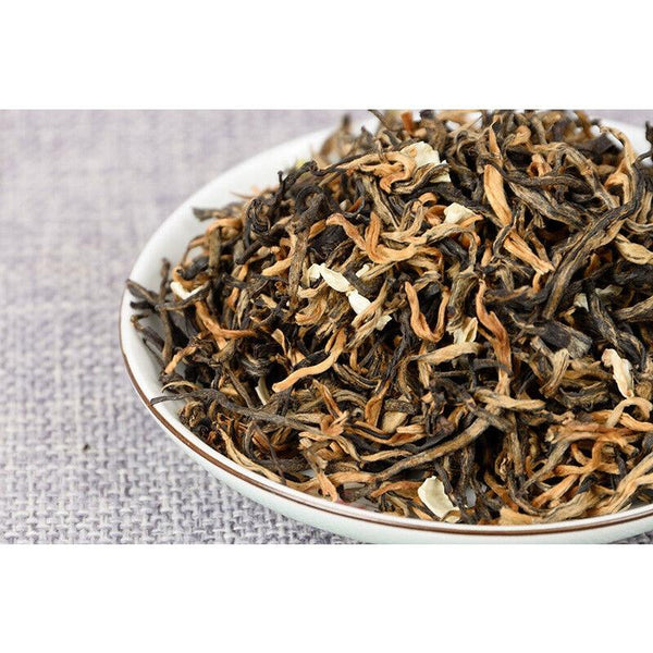 HelloYoungTea Yunnan Tea Jasmine Dian Hong Tea Jasmine Mao Feng Dian Hong Tea 100g 3.5 Oz
