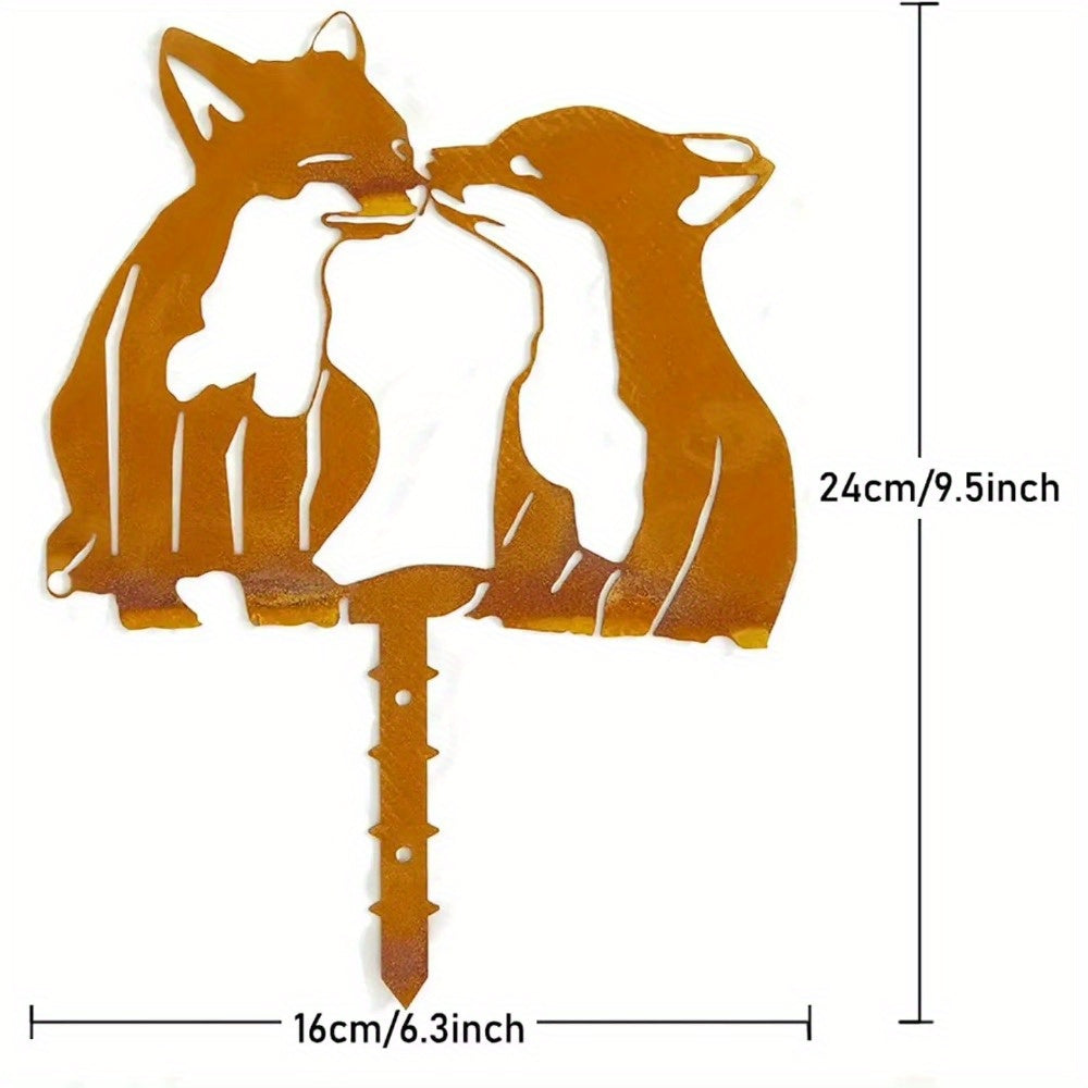 CIFbuy™ Rusty Squirrel Garden Metal Yard Art - Handmade Corten Steel Statue with Rustic Patina, Outdoor Garden Decoration Adding Rustic Elegance, Metal Craft for Yard Beauty, Unique Collectible Figurines.