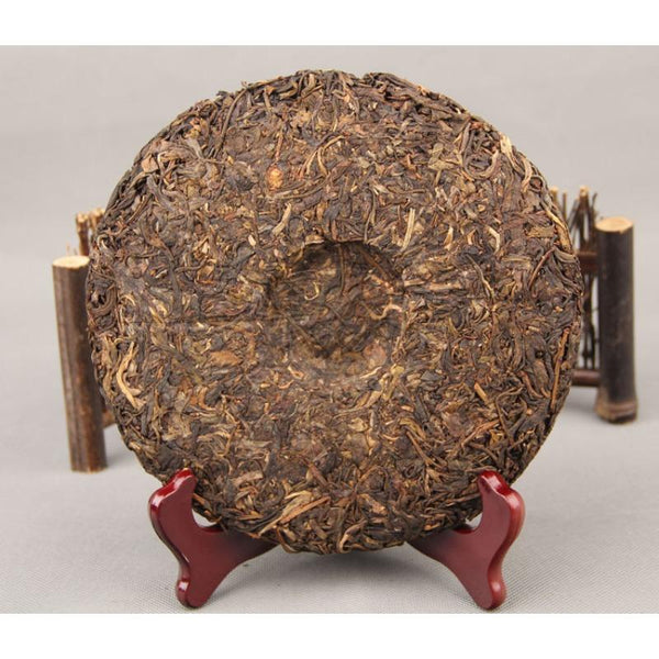 357gPuerh Tea Grain Flower Tea Leaves Pure Material Tea Tightly Pressed Tea Cake
