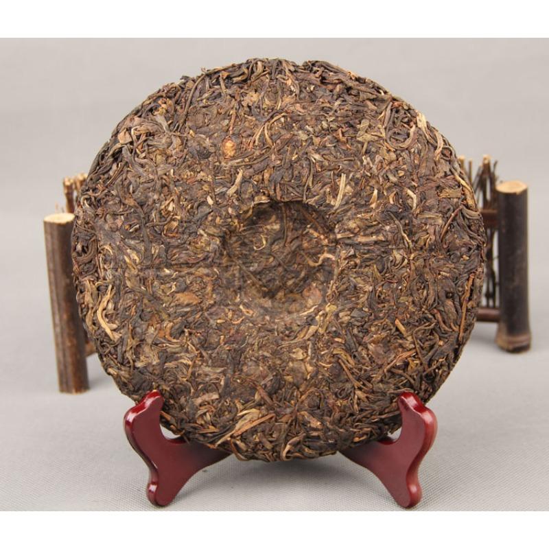 HelloYoungTea 357gPuerh Tea Grain Flower Tea Leaves Pure Material Tea Tightly Pressed Tea Cake