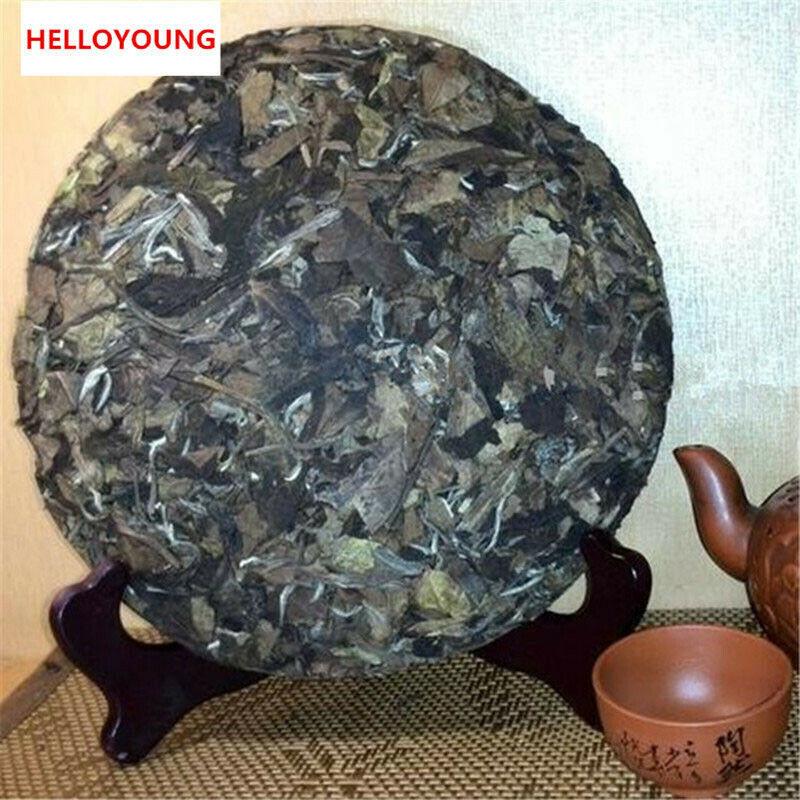 HelloYoungTea 357g High Quality Green Tea Raw Puerh Tea Banzhang Wang Puer Tea Sheng Pu-erh