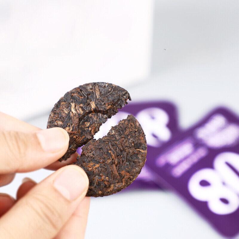 HelloYoungTea Haiwan Lao Tong Zhi Old Comrade 908 Mini Pu'er Tea Cake Puer 240g Ripe