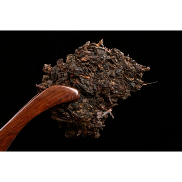 HelloYoungTea 357g Puerh Dry Storage Menghai Mountain Mellow Ripe Tea Yunnan Seven Seed Cake