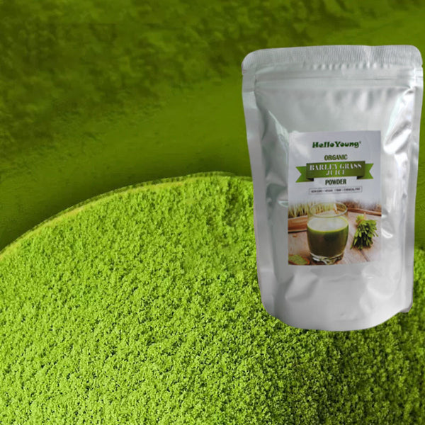 HelloYoung HelloYoung Wheat Grass Juice 250g Powder Organic Non-GMO Vegan Cold-Juiced and Low-Temperature Dried