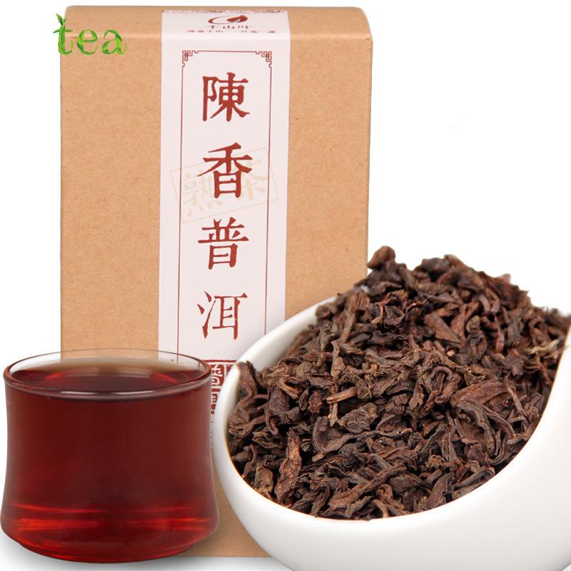 HelloYoungTea Chenxiang Puer Ripe Tea Yunnan Puer Ripe Tea Chenxiang Loose Tea in Box 120g Soft and Smooth 陈香普洱熟茶 云南普洱熟茶 陈香散茶 盒装 120克 柔滑顺口