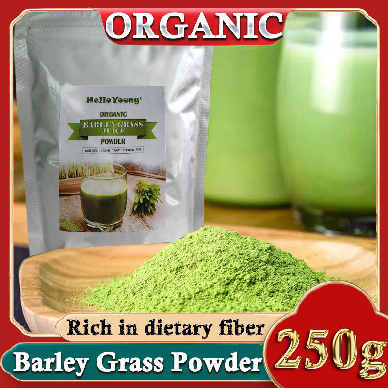 HelloYoung HelloYoung 250g Organic Barley Grass Powder Gluten Free Non-GMO Superfood Organic Barley Low Carb Diabetic Friendly e for weight loss Main image