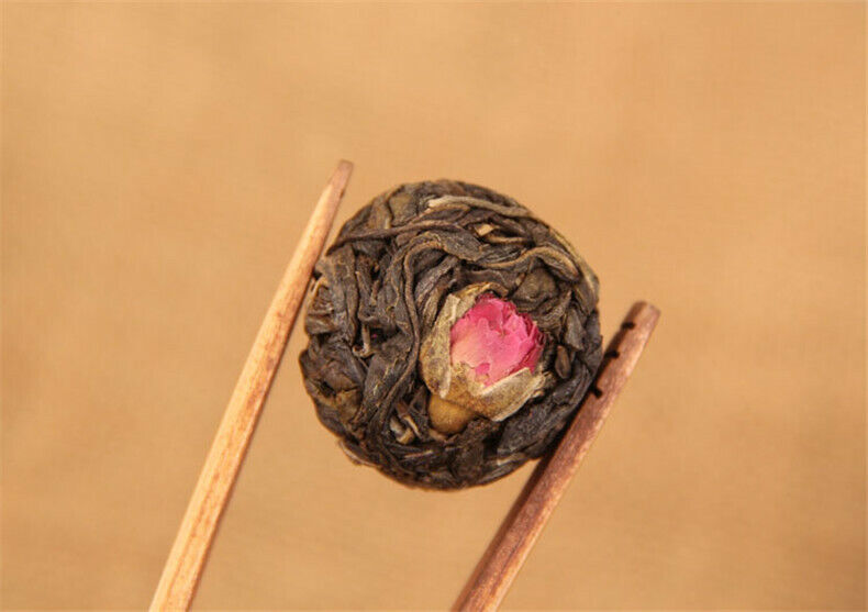 HelloYoung Cha Pu Er Old Trees Pu'er Cha Min Rose Herbal Tea Chinese Handmade Puer Tea 500g Main image
