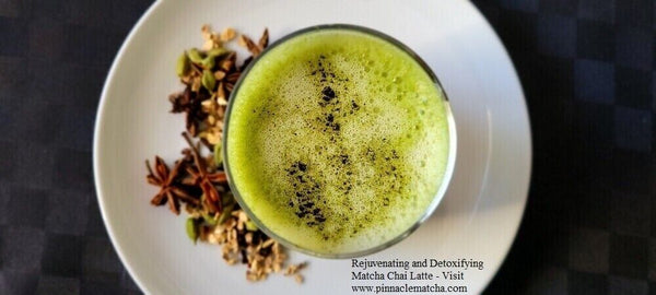 ORGANIC Matcha Green Tea Powder mixed with Chai Latte spices -100g - Matcha Chai
